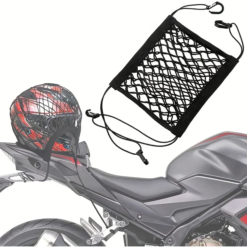 Motorcycle Gear Organizer - Motorcycle Cargo Net High Elastic Double