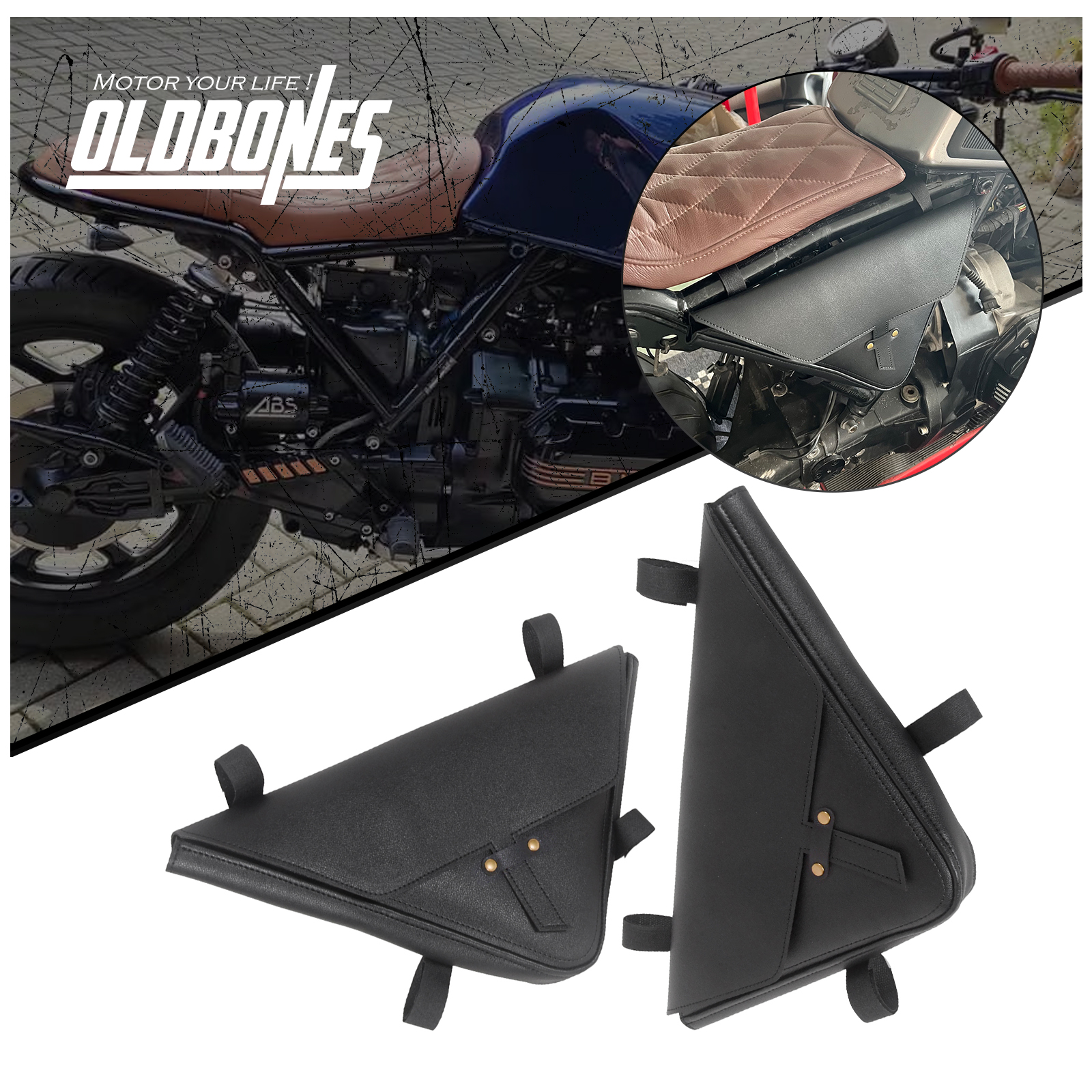 2PCS Motorcycle Triangle Bevel - Motorcycle Gear Bag avis et prix