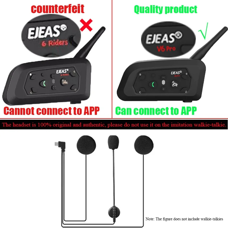 EJEAS V6 PRO+ TYPE-C Jack Micr - Intercom Headset Helmet avis et prix