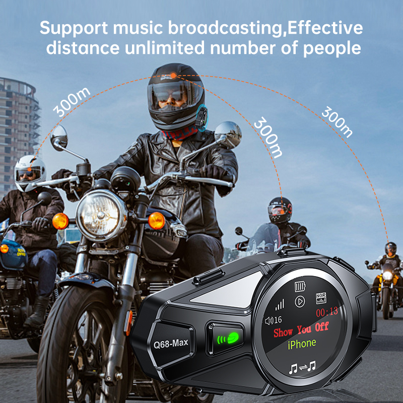 Q68 Max Motorcycle Intercom He - Intercom Headset Helmet avis et prix