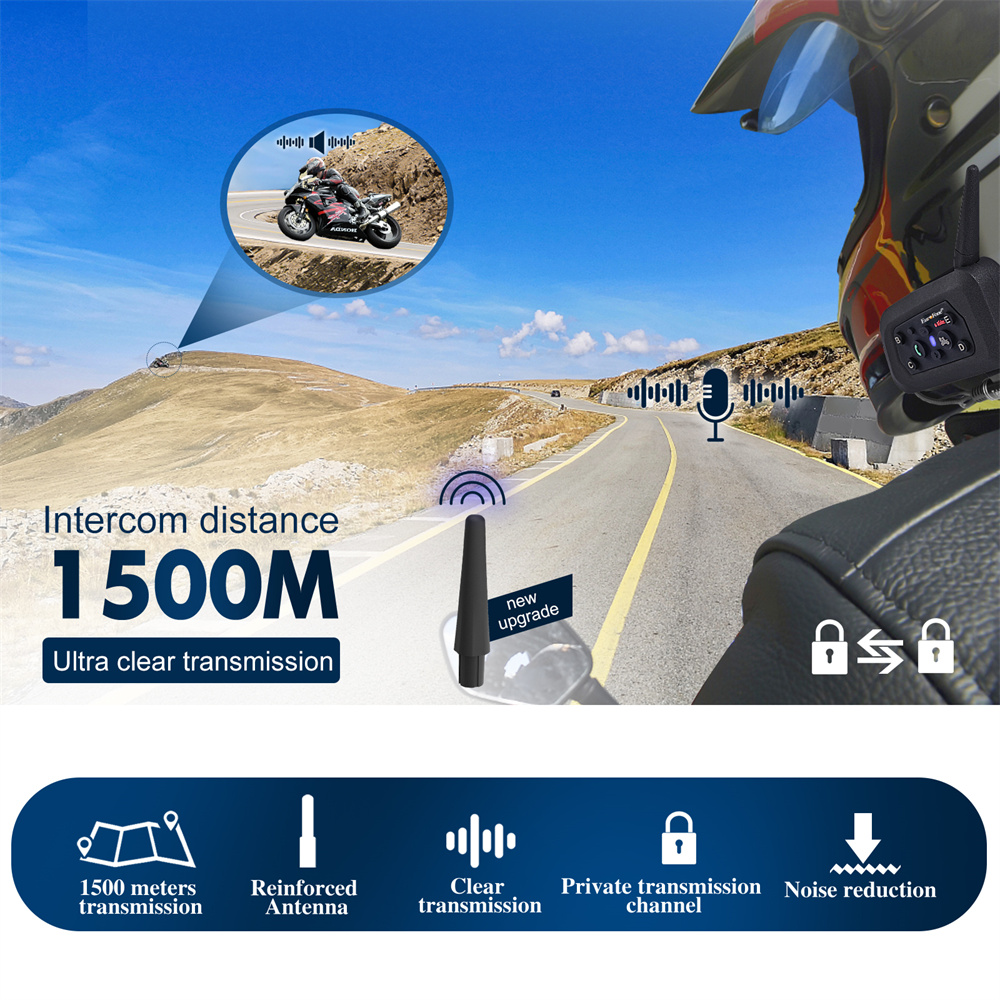 2026 New V6 PLUS Riders Motorc - Intercom Headset Helmet avis et prix