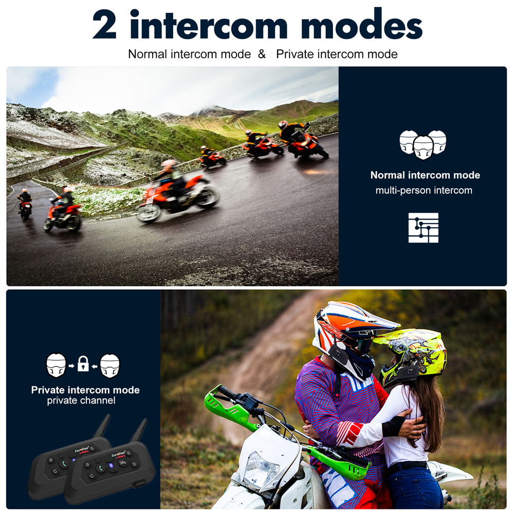 2026 New V6 PLUS Riders Motorc - Intercom Headset Helmet avis et prix