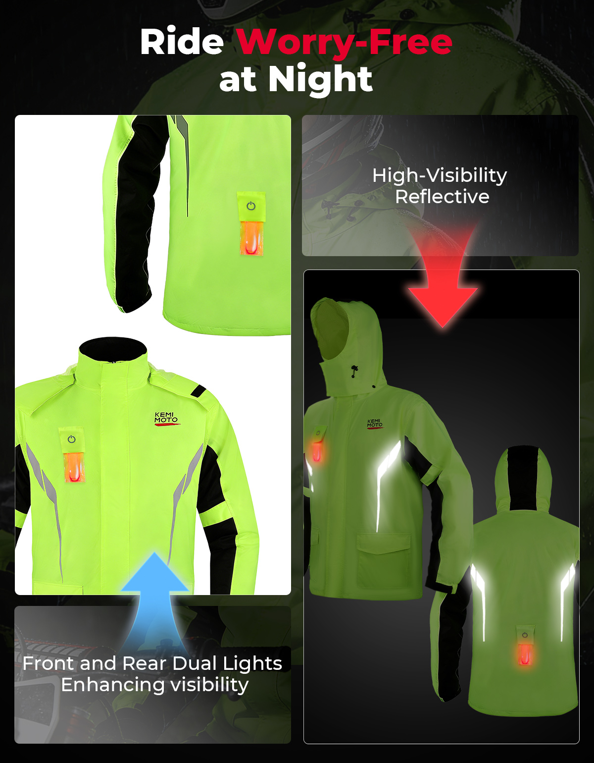 KEMIMOTO Unisex Waterproof Rai - Motorcycle Gear Jacket avis et prix