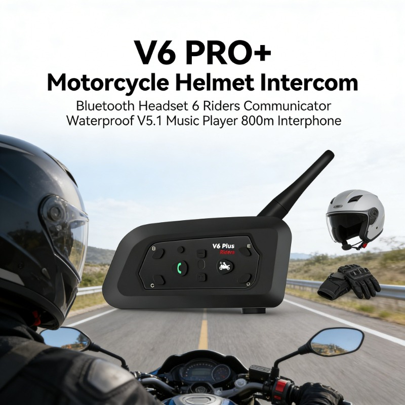 V6 PRO+ 6 Riders Waterproof Mo - Intercom Headset Helmet avis et prix