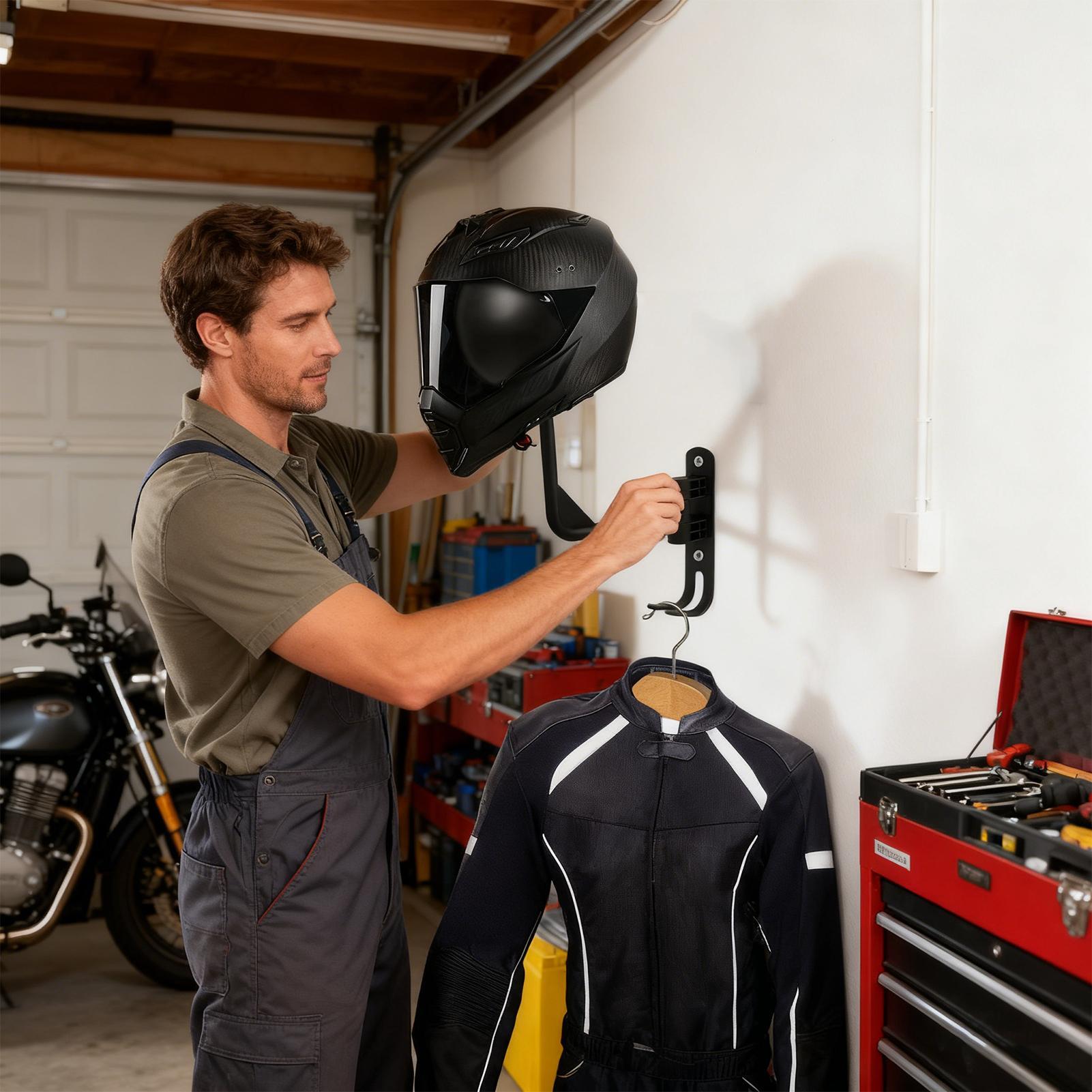 Helmet Organizer Wall Mounted  - Motorcycle Gear Organizer avis et prix