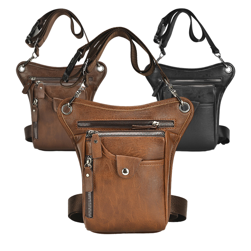 Vintage Pu Leather Waist Pack  - Motorcycle Gear Bag avis et prix