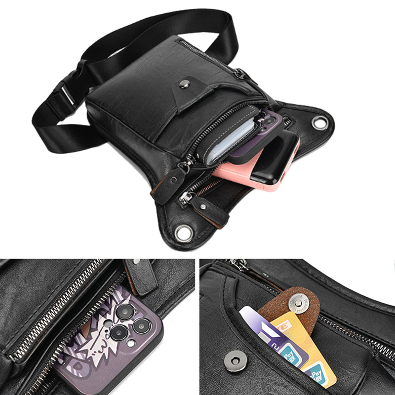 Vintage Pu Leather Waist Pack  - Motorcycle Gear Bag avis et prix