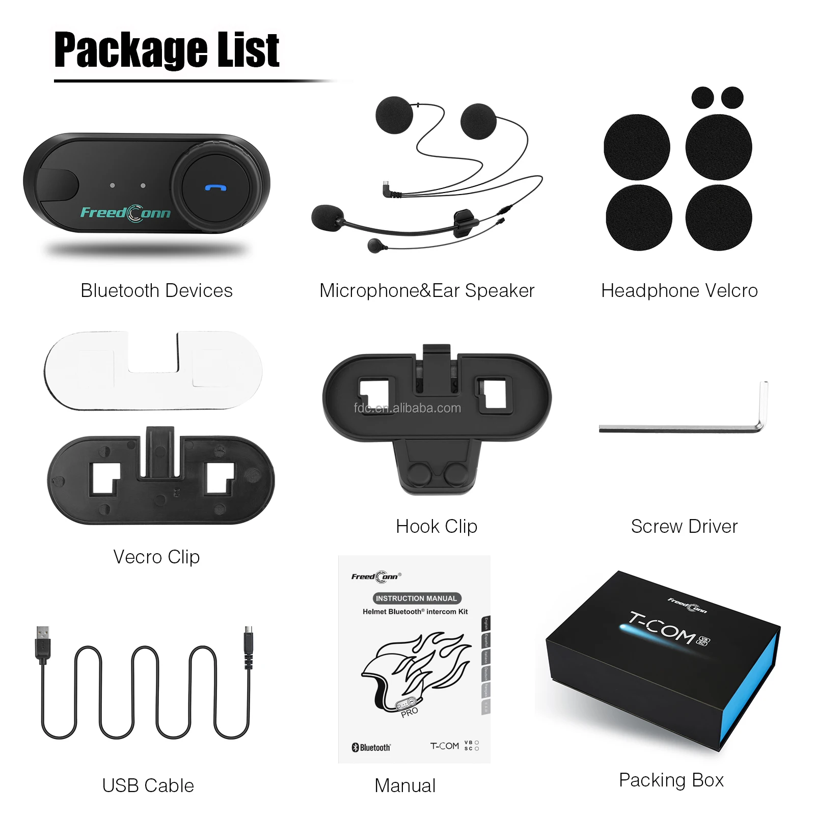 FreedConn Bluetooth Intercom H - Intercom Headset Helmet avis et prix